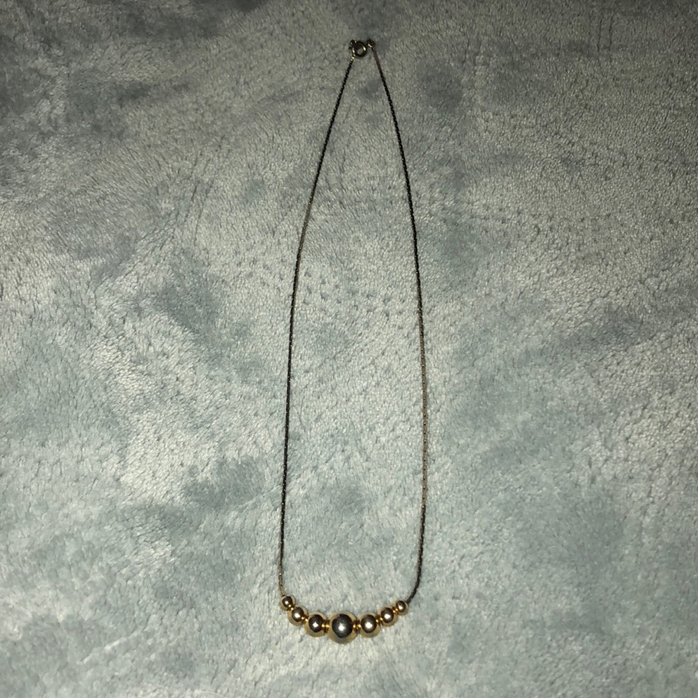 Dainty gold ball necklace!!